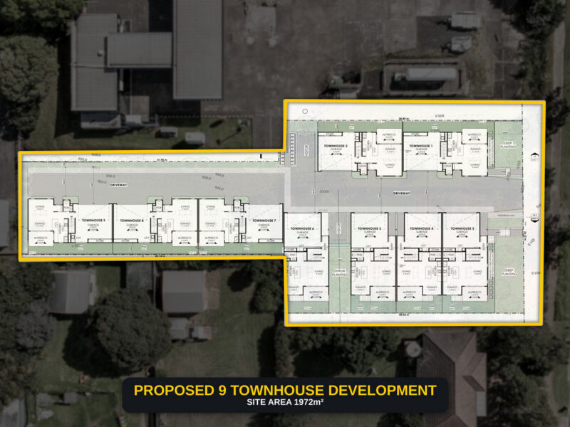 DA Applied 9 Townhouse Site in the Heart of South Toowoomba